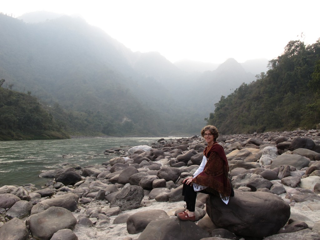 By the Ganges just outside of Rishikesh, India.