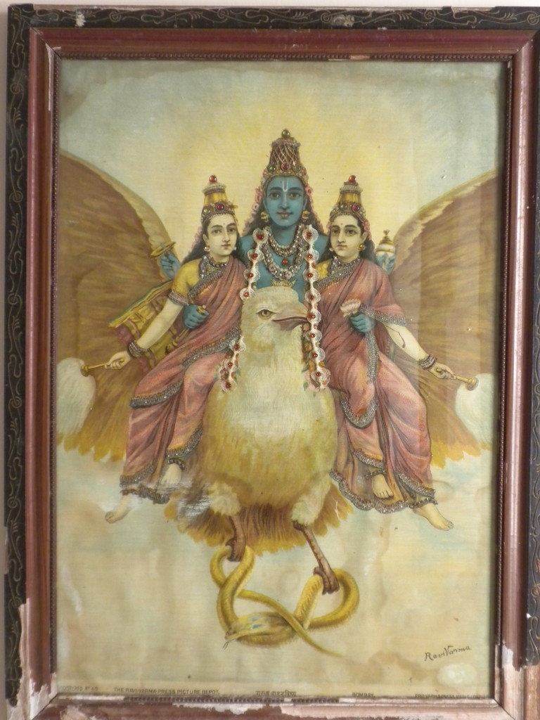 Vishnu riding Garuda